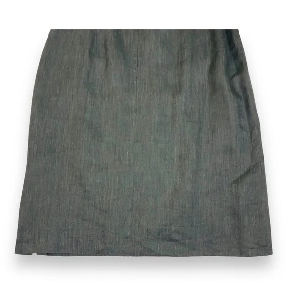 Akris Punto Linen Brown Pencil Skirt - Picture 8 of 12